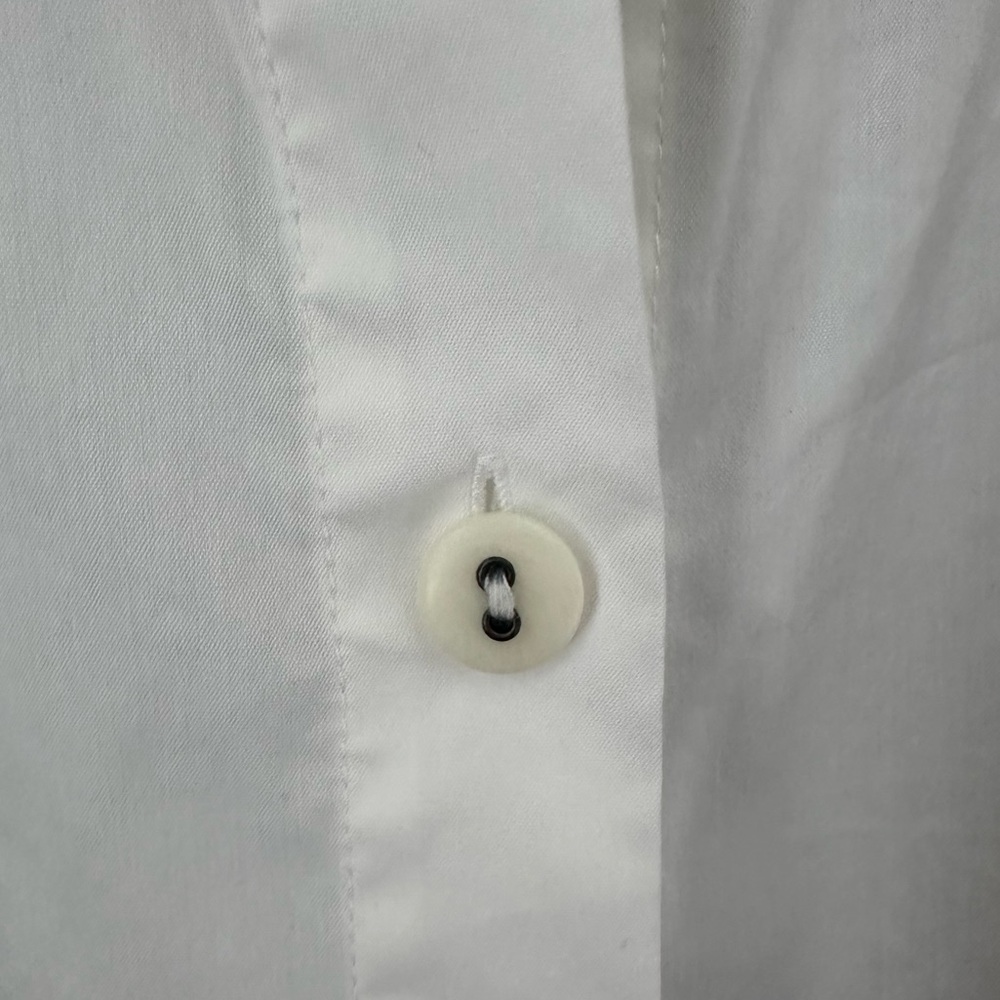 Lafayette 148 New York Crisp White Button Down Shirt - Picture 4 of 7